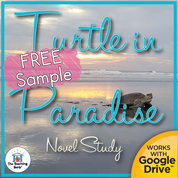 Turtle in Paradise Novel Study FREE Sample