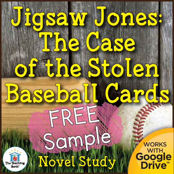 Jigsaw Jones and the Case of the Stolen Baseball Cards Novel Study FREE Sample