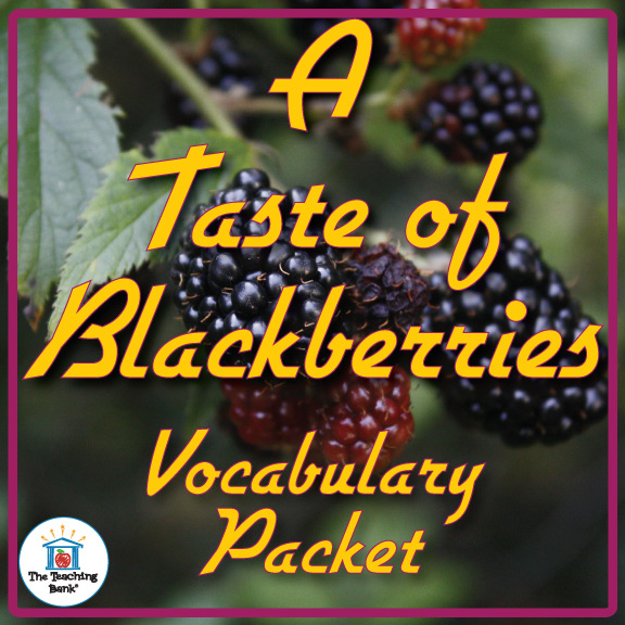 A Taste of Blackberries Vocabulary Packet