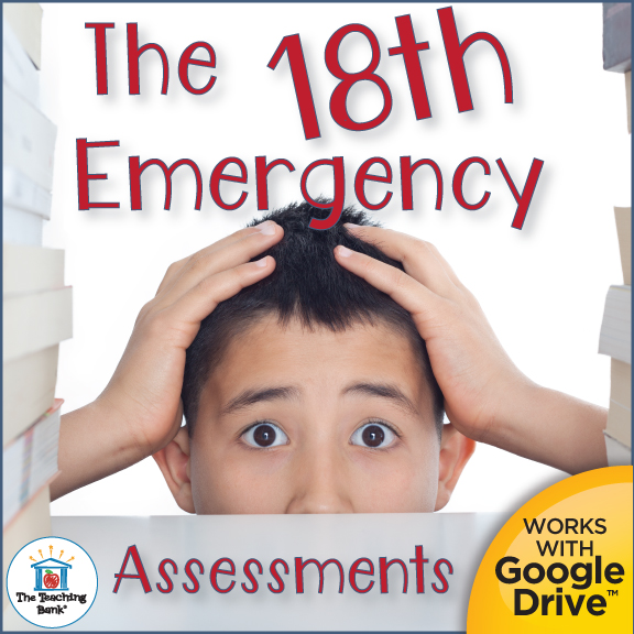 The 18th Emergency Book Unit Assessments for Google Forms