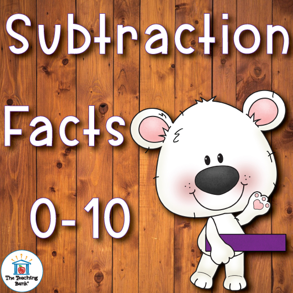 Subtraction Basic Facts 0 10 Free The Teaching Bank