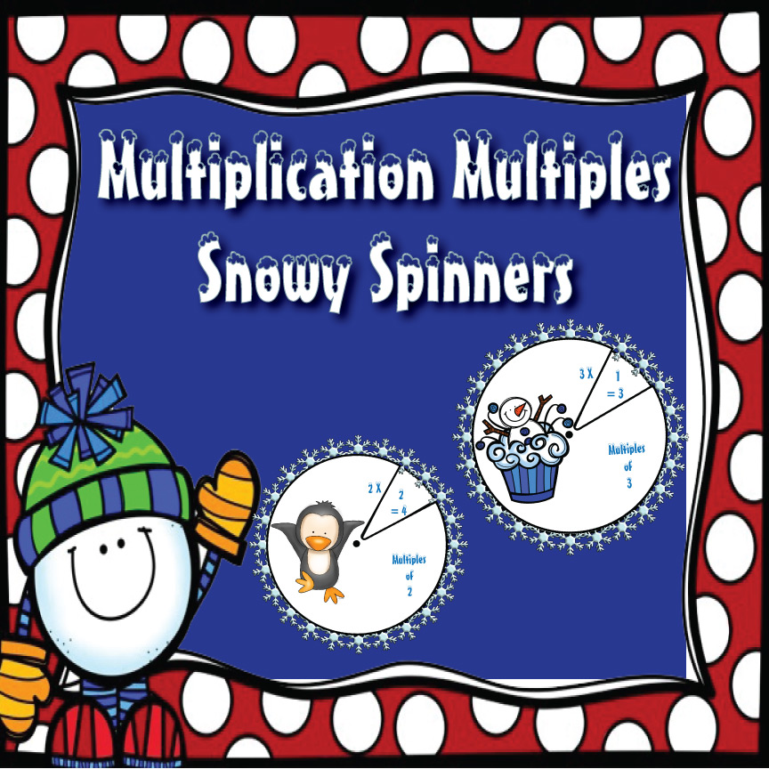 Snowy Spinners Multiplication Multiples - FREE!