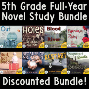 5th Grade Complete Reading Curriculum Bundle | Set 1 (Print + Digital Novel Studies)
