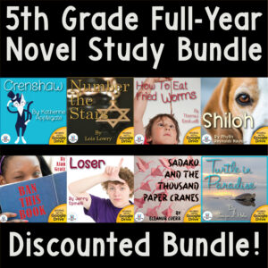 5th Grade Complete Reading Curriculum Bundle | Set 2 (Print + Digital Novel Studies)