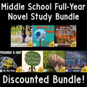 Middle School Novel Study Bundle Set 1– Year-Long Reading Curriculum