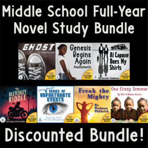Middle School Novel Study Bundle Set 3 – Year-Long Reading Curriculum