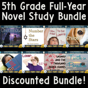5th Grade Complete Reading Curriculum Bundle | Set 2 (Print + Digital Novel Studies)