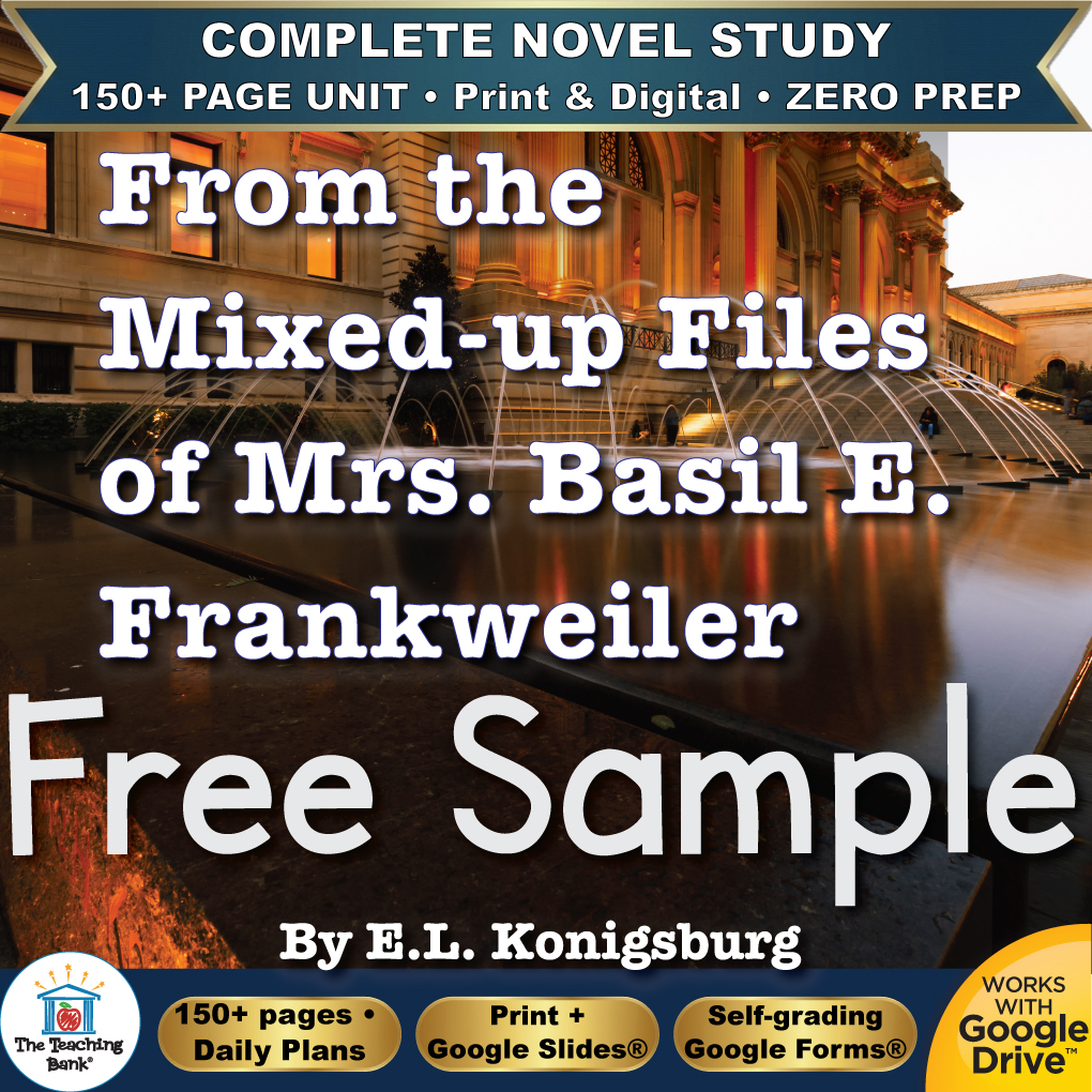 From the Mixed-Up Files of Mrs. Basil E. Frankweiler Novel Study – FREE Day 1 Sample
