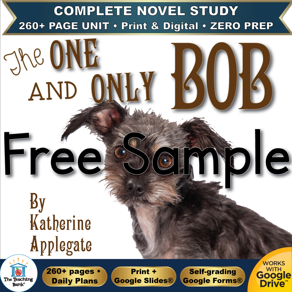 The One and Only Bob Novel Study – FREE Day 1 Sample