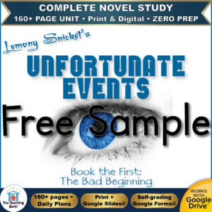 A Series of Unfortunate Events: The Bad Beginning Novel Study – FREE Day 1 Sample
