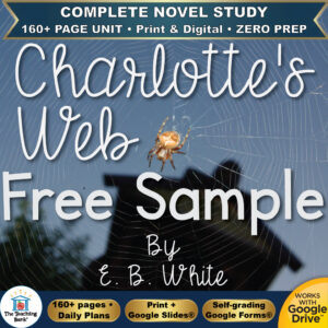 Charlotte's Web Novel Study – FREE Day 1 Sample | Grades 3–5