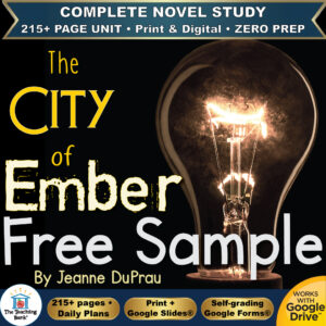The City of Ember Novel Study – FREE Day 1 Sample | Grades 4-6 | No Prep