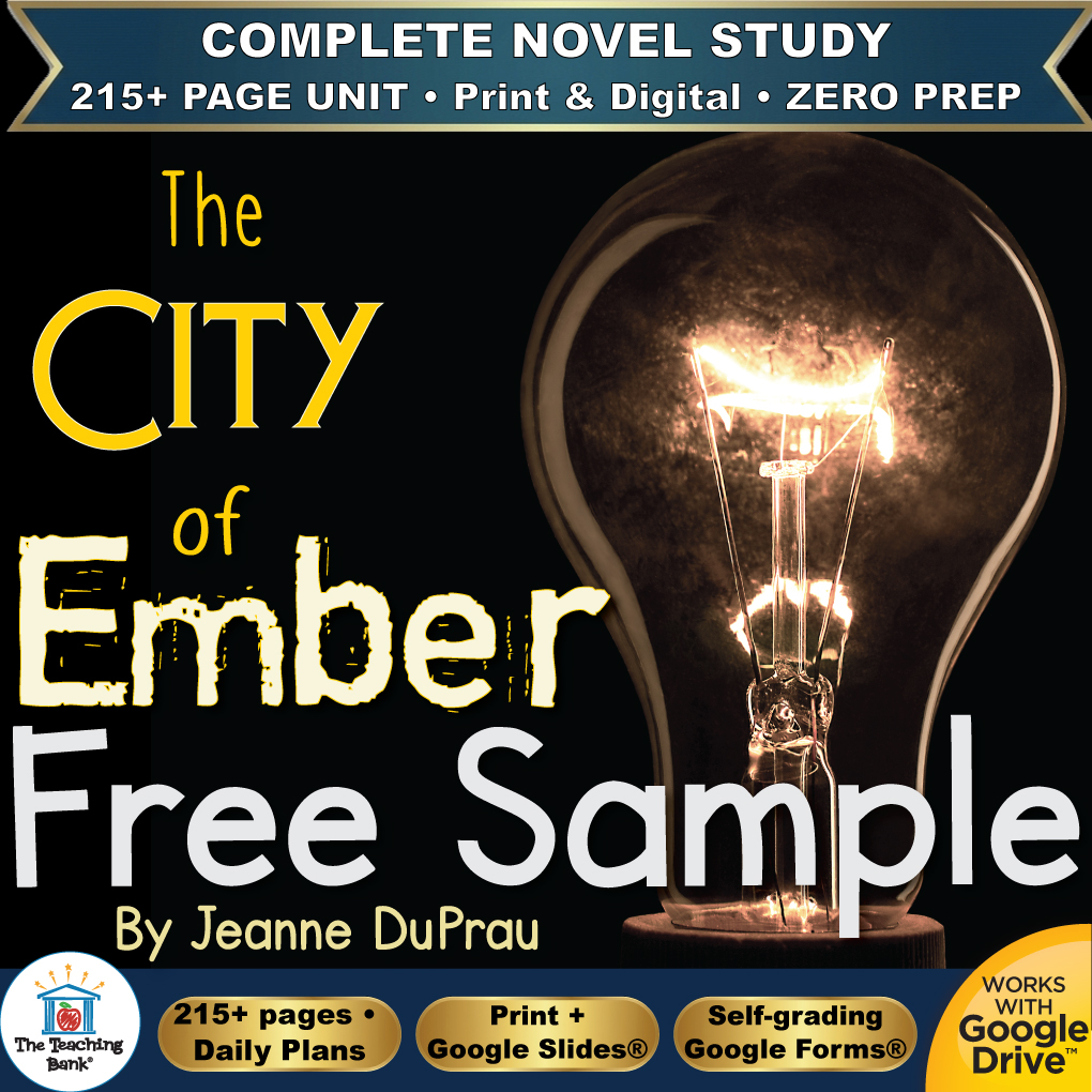 The City of Ember Novel Study – FREE Day 1 Sample | Grades 4-6 | No Prep