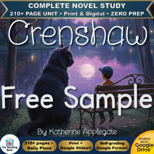 Crenshaw Novel Study – FREE Day 1 Sample | Grades 4–6