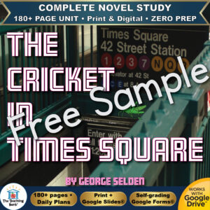 The Cricket in Times Square Novel Study – FREE Day 1 Sample | Grades 3–5 | No Prep