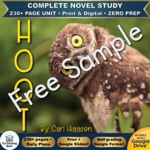 Hoot Novel Study – FREE Day 1 Sample