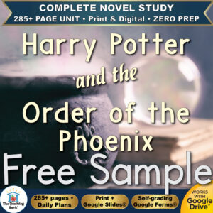Harry Potter and the Order of the Phoenix Novel Study – FREE Day 1 Sample