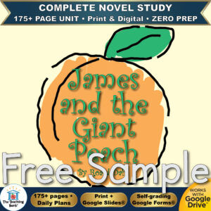 James and the Giant Peach Novel Study – FREE Day 1 Sample