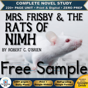 Mrs. Frisby and the Rats of NIMH Novel Study – FREE Day 1 Sample