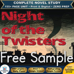 Night of the Twisters Novel Study – FREE Day 1 Sample