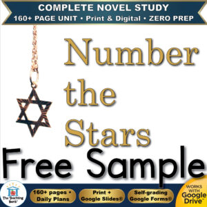 Number the Stars Novel Study – FREE Day 1 Sample