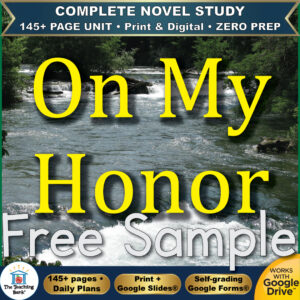 On My Honor Novel Study – FREE Day 1 Sample