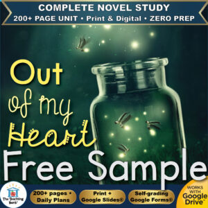 Out of My Heart Novel Study – FREE Day 1 Sample