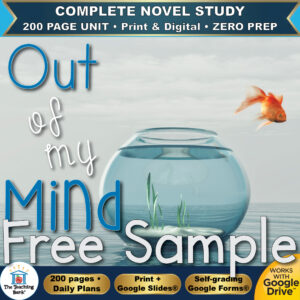 Out of My Mind Novel Study – FREE Day 1 Sample