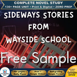 Sideways Stories from Wayside School Novel Study – FREE Day 1 Sample
