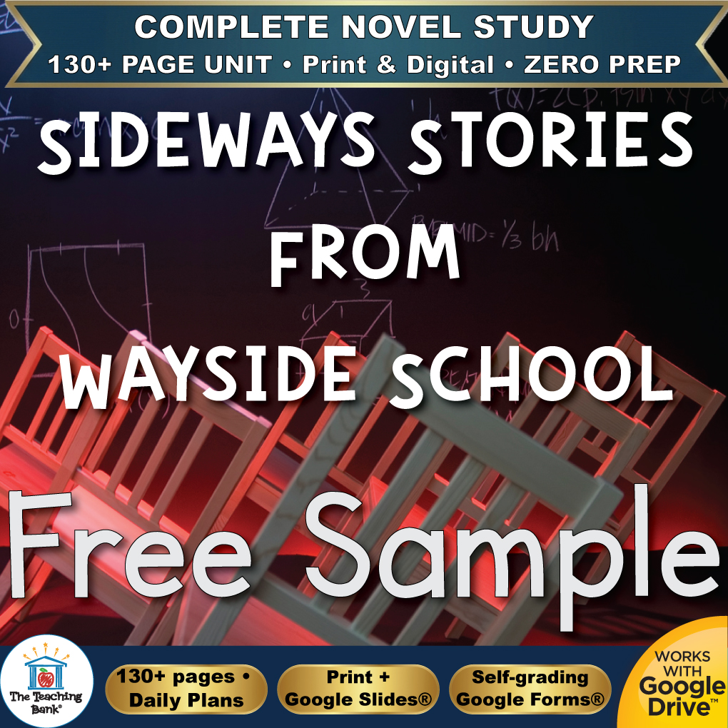 Sideways Stories from Wayside School Novel Study – FREE Day 1 Sample