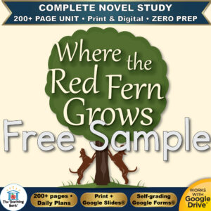 Where the Red Fern Grows Novel Study – FREE Day 1 Sample