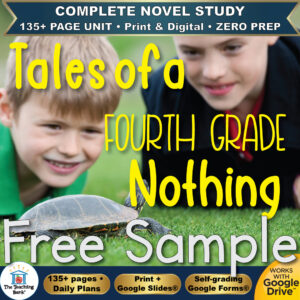 Tales of a Fourth Grade Nothing Novel Study – FREE Day 1 Sample